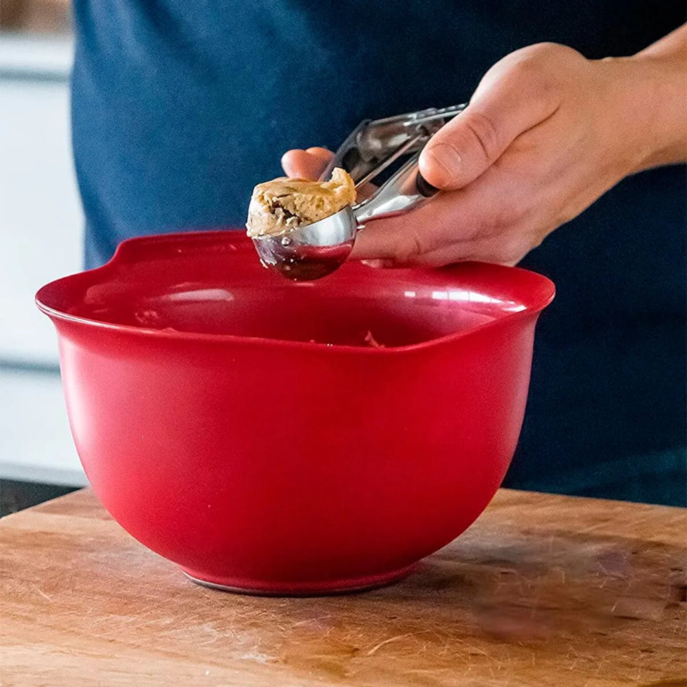 KitchenAid Set de Bowls Plasticos Para Mezclar 3 Pcs Color Rojo