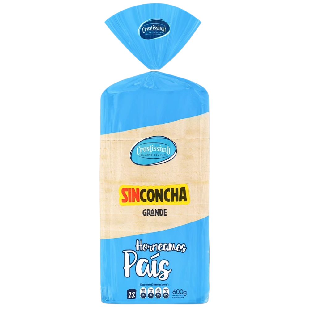 Crustissimo Pan Blanco Sin Concha Grande 600 gr