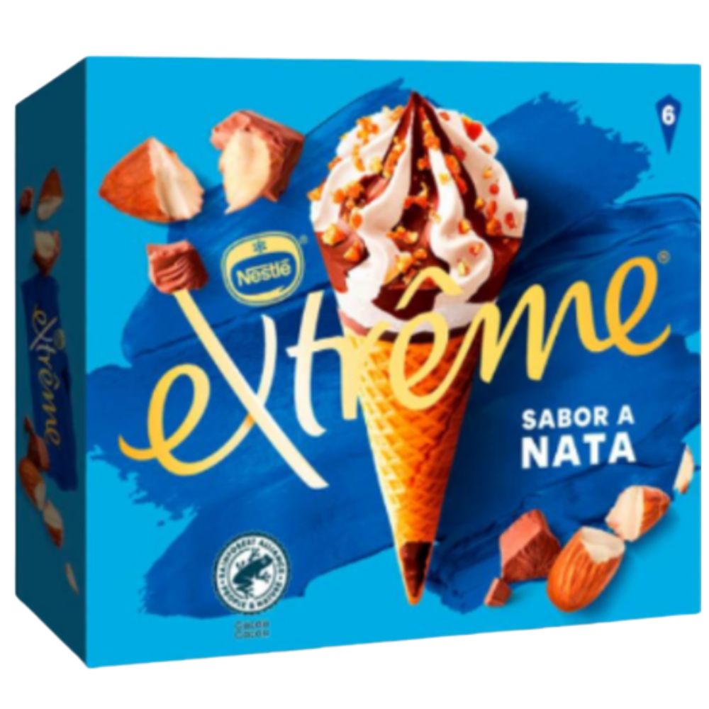 Helado Extreme Sabor a Nata 6 Und