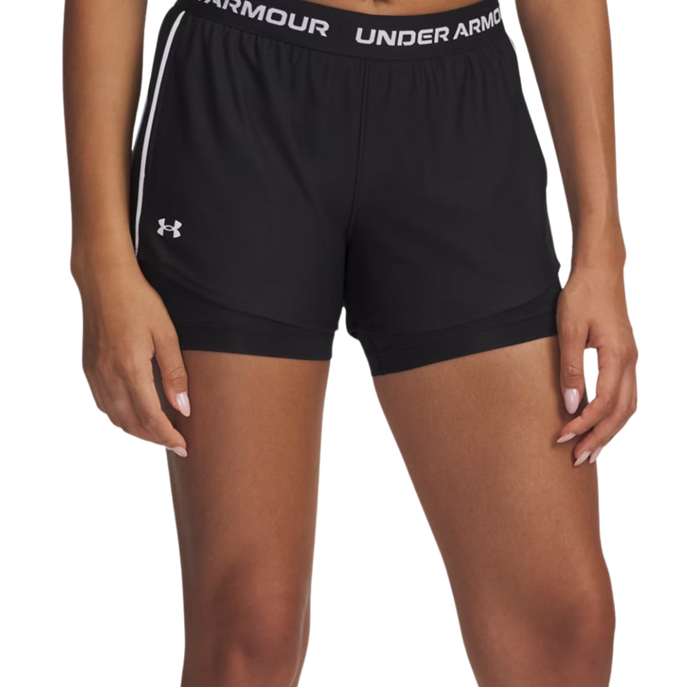 Under Armour Short Deportivo 2 en 1 Para Damas Color Negro