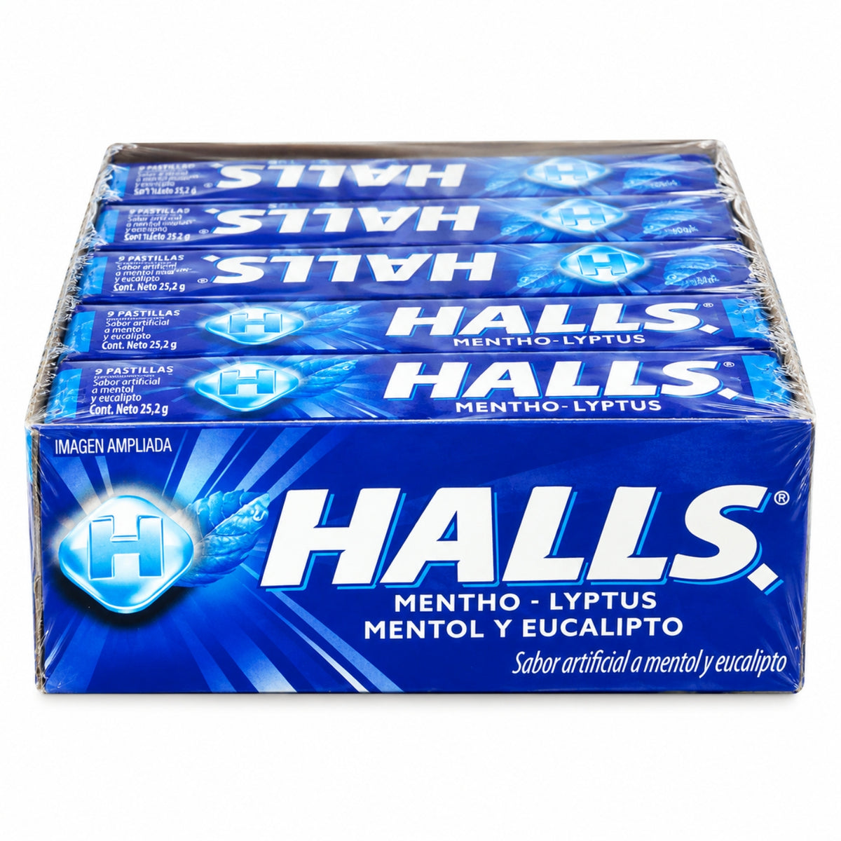 Halls Caja de 12 Paquetes Mentol y Eucalipto