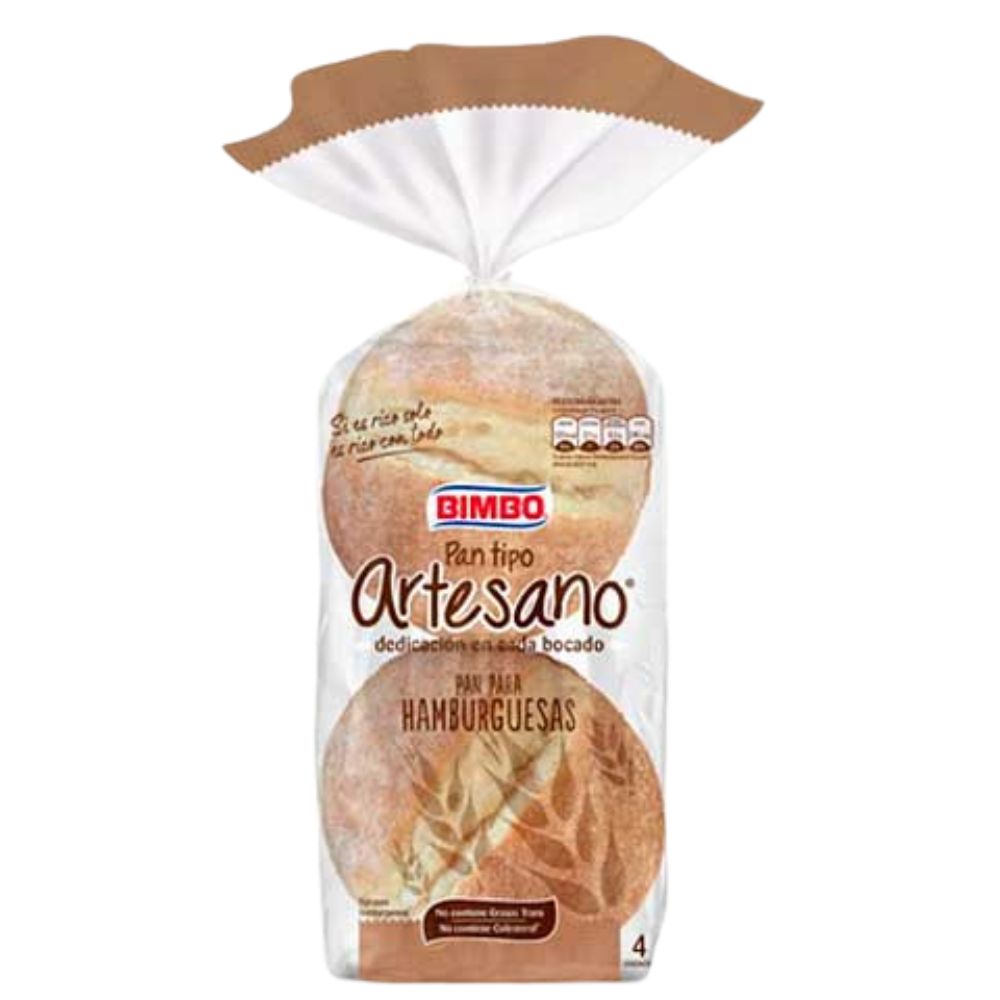 Pan para Hamburguesa Artesano Bimbo 400 gr 4 Und