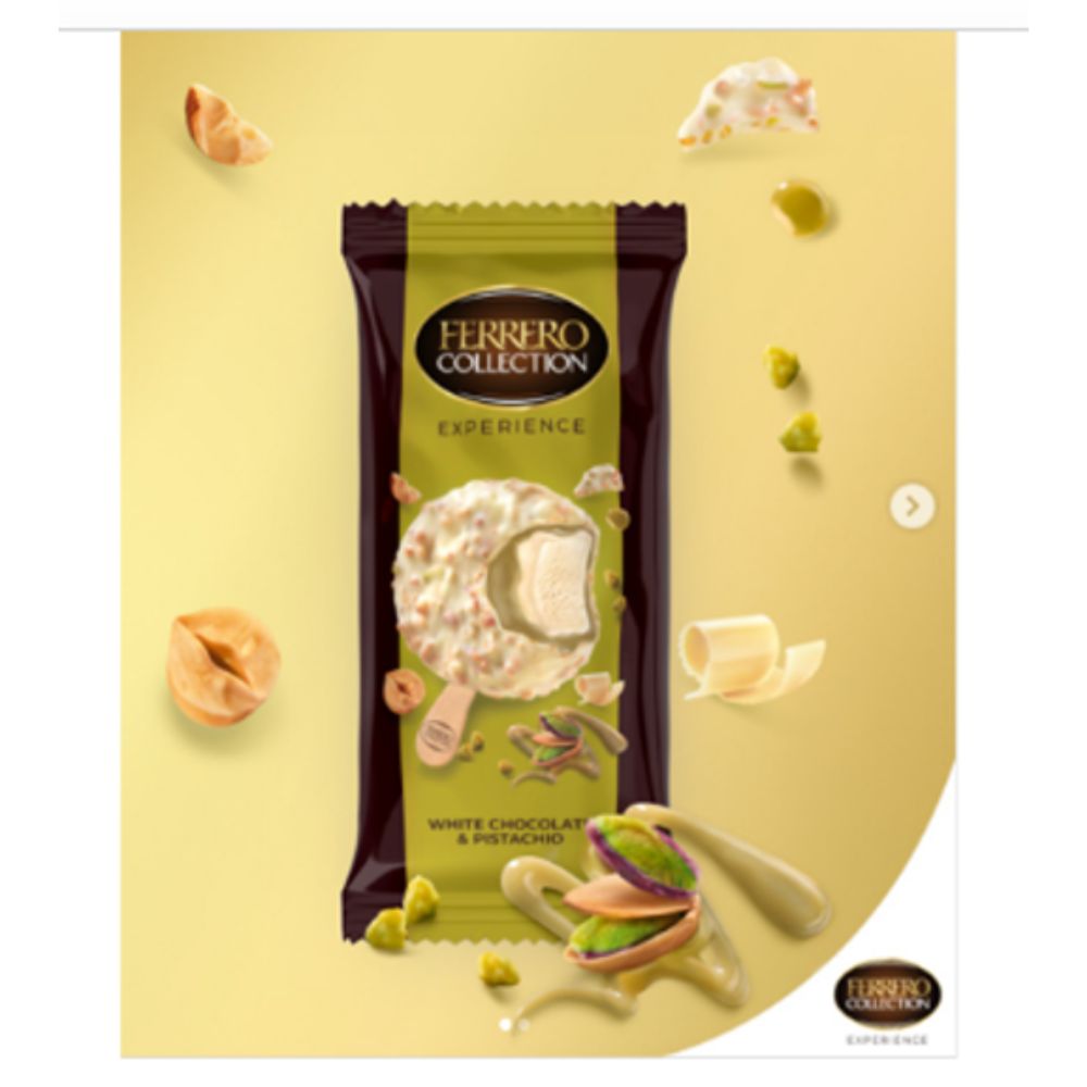 Helados Ferrero Rocher Collection Chocolate Blanco & Pistacho Paletas 4 Und