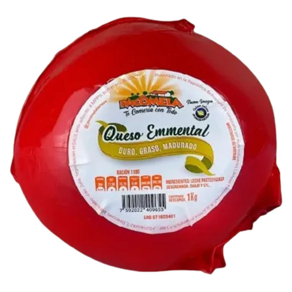 Queso Pacomela Emmental Duro Graso Madurado 1 kg