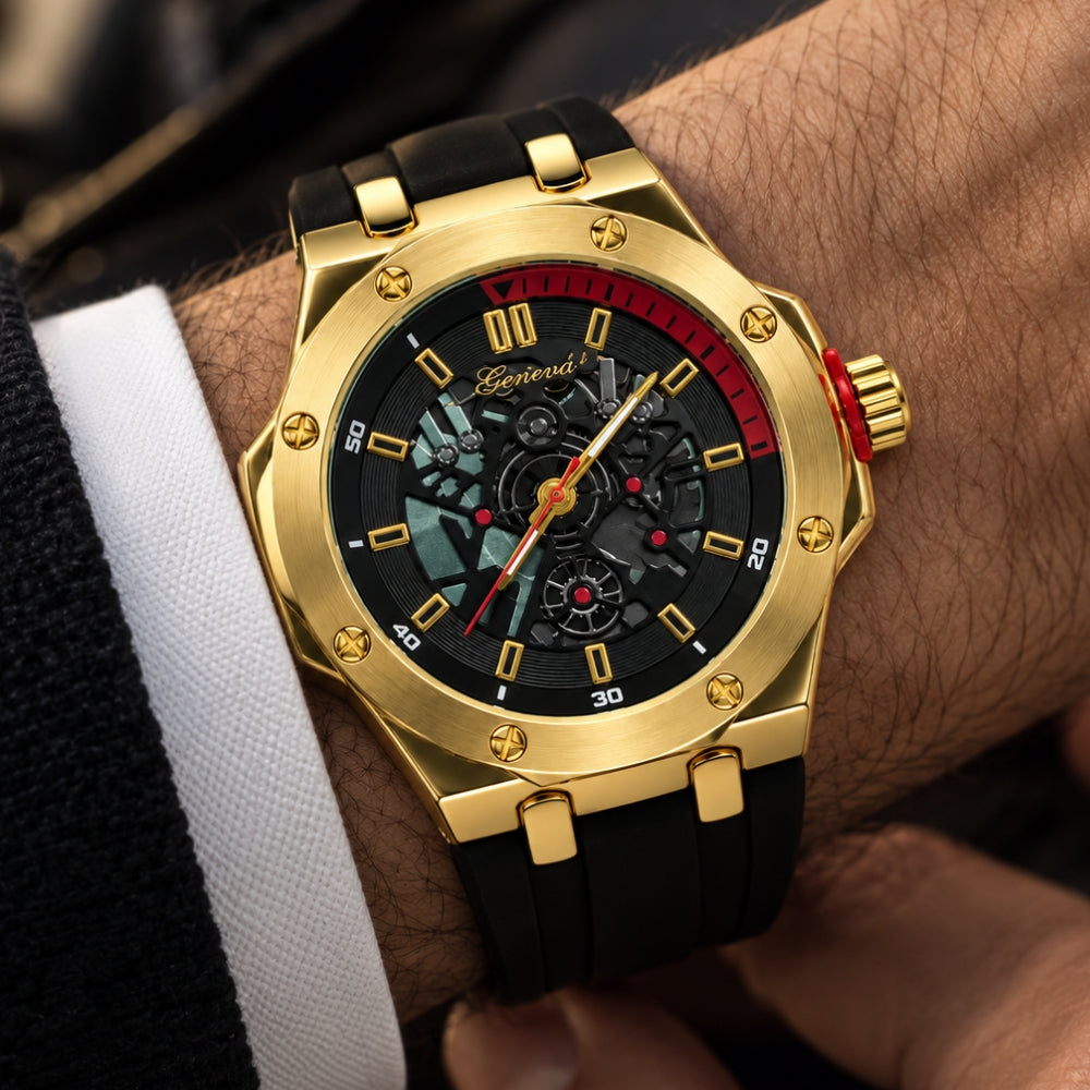Ed Hardy Reloj Para Caballeros Gold & Matte Black