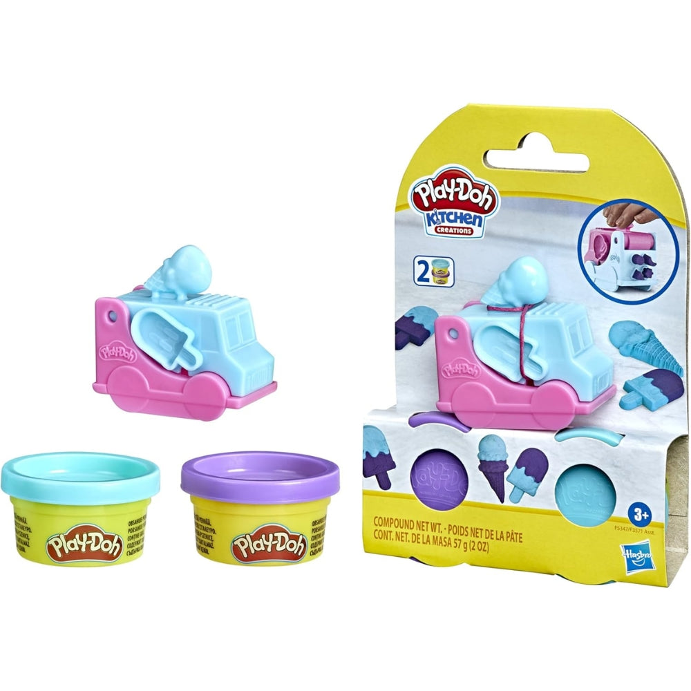 Hasbro Play-Doh Juego De Mini Camión De Comida Rosado Y Azul 3+