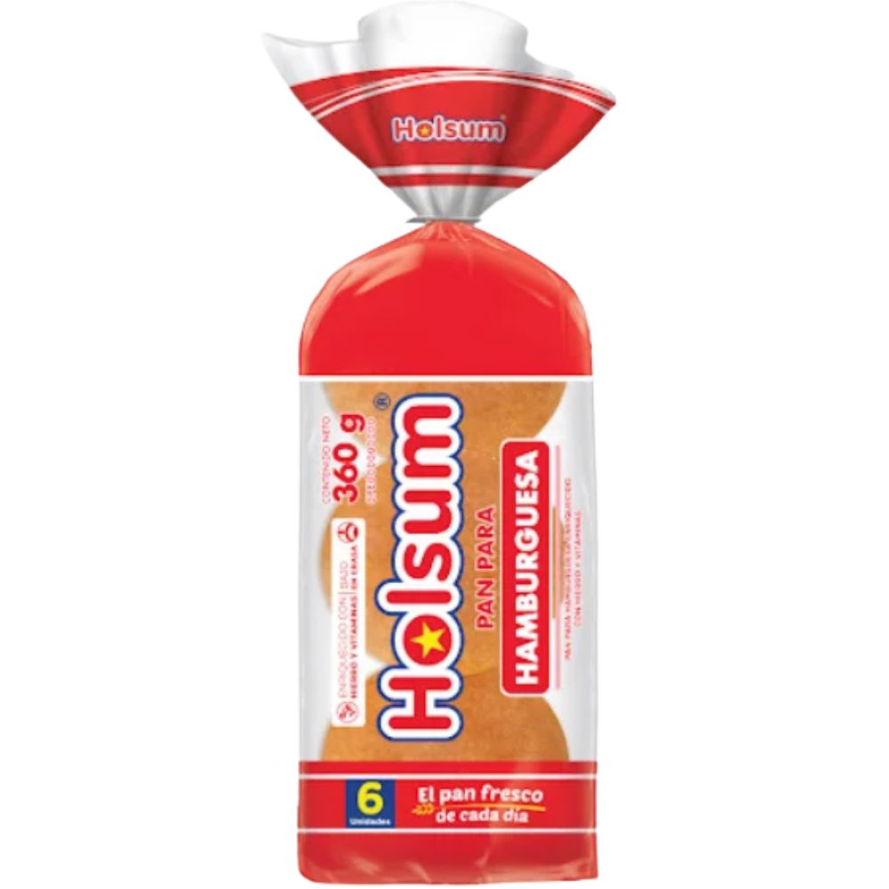 Holsum Pan de Hamburguesa 6 Panes 360gr