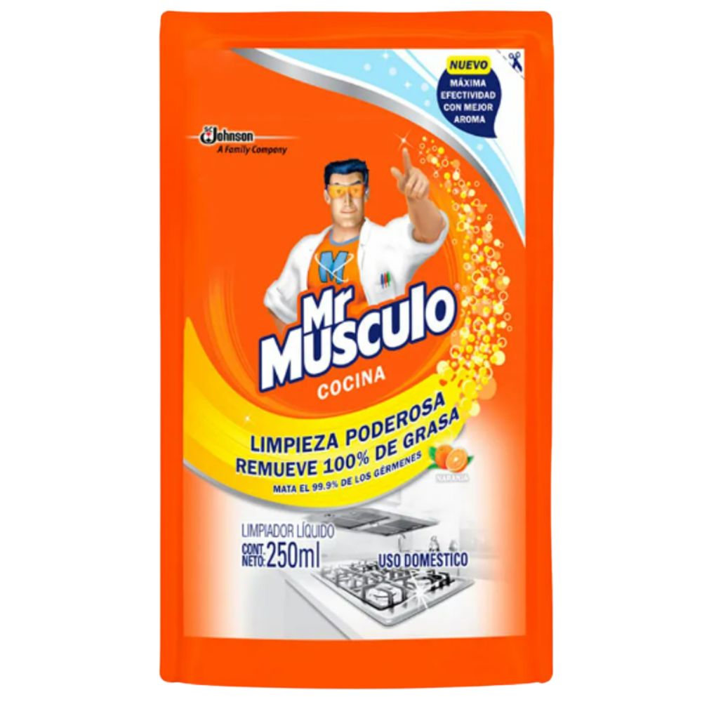 Mr Musculo Limpieza Poderosa Remueve 100% la Grasa 250ml