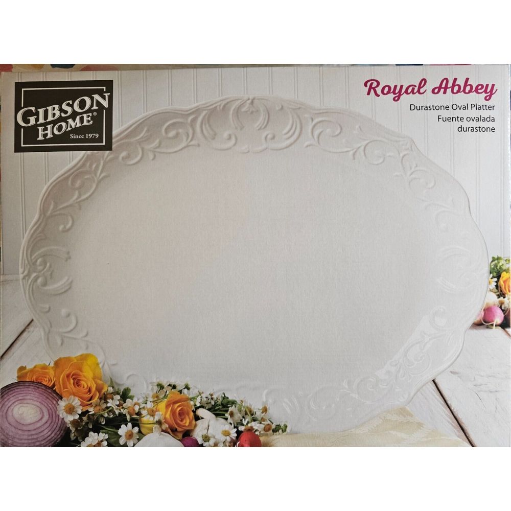 Gibson Home Durastone Oval Platter Fuente Ovalada