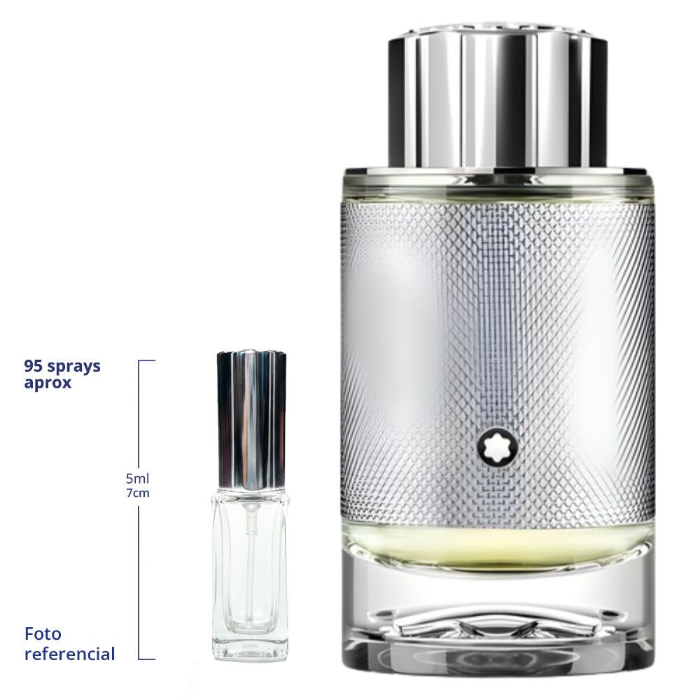 Mont Blanc Explorer Platinum Decant Travel Size 5ml y 10ml de 75 a 150 Sprays Aprox Eau de Parfum For Men