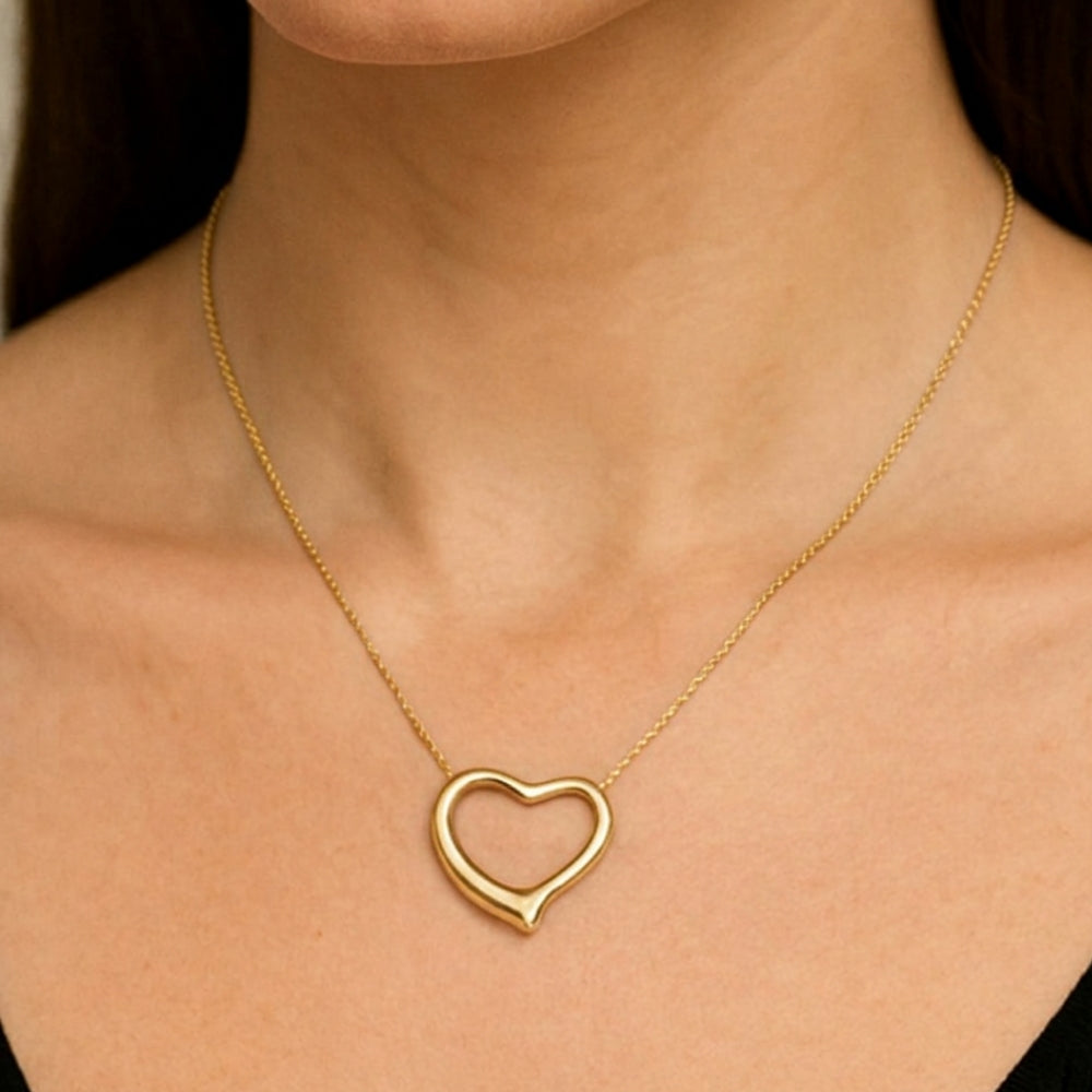 Parker & Grey Collar con Dije de Corazón Grande Gold