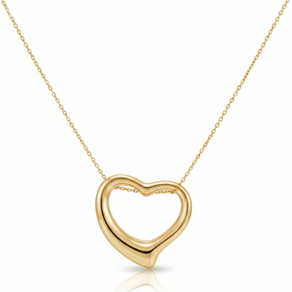 Parker & Grey Collar con Dije de Corazón Grande Gold