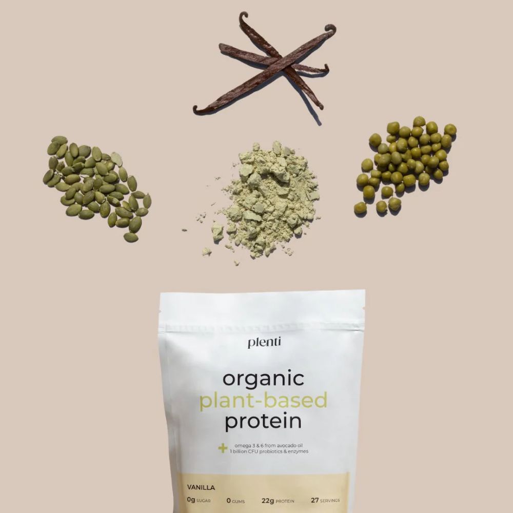 Plenti Proteina Vegetal Organica Sabor a Vainilla 27 Porciones