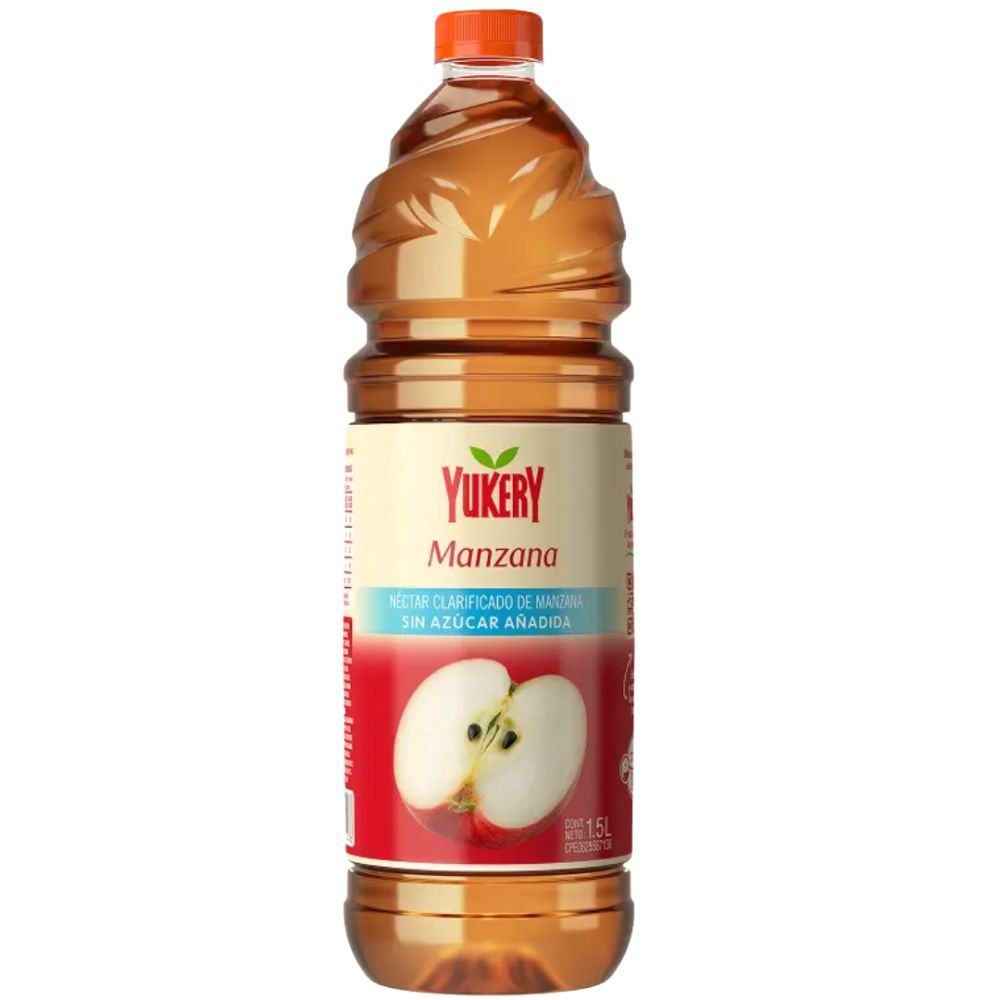 Yukery Jugo Manzana Sin Azucar 1.5 Litros