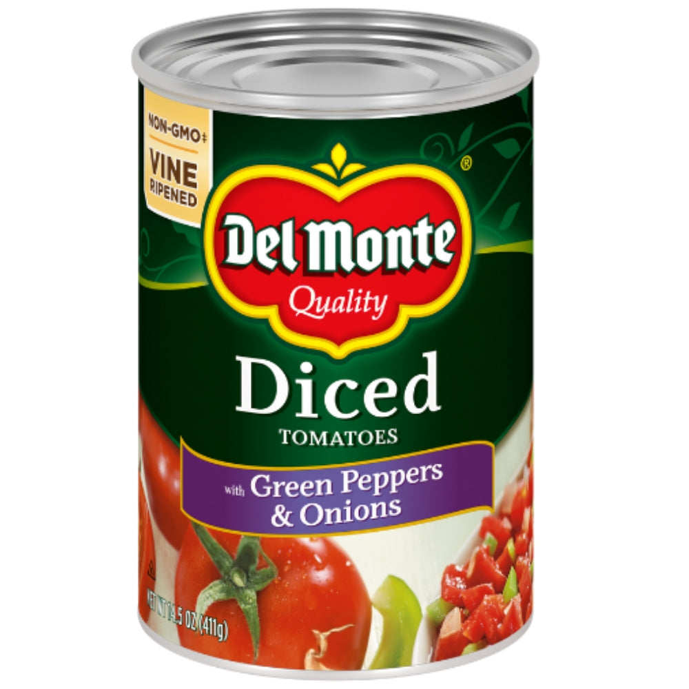 Del Monte Tomates en Trocitos con Pimentos Verde y Cebolla 411gr