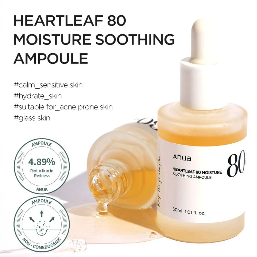 Anua Serum Heartleaf 80 Moisture Soothing Ampoule 80% 30ml
