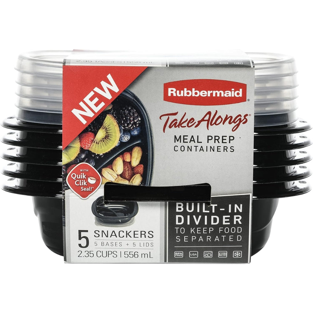 Rubbermaid Take Alongs Set De Envases 10 Piezas Negro 555ml