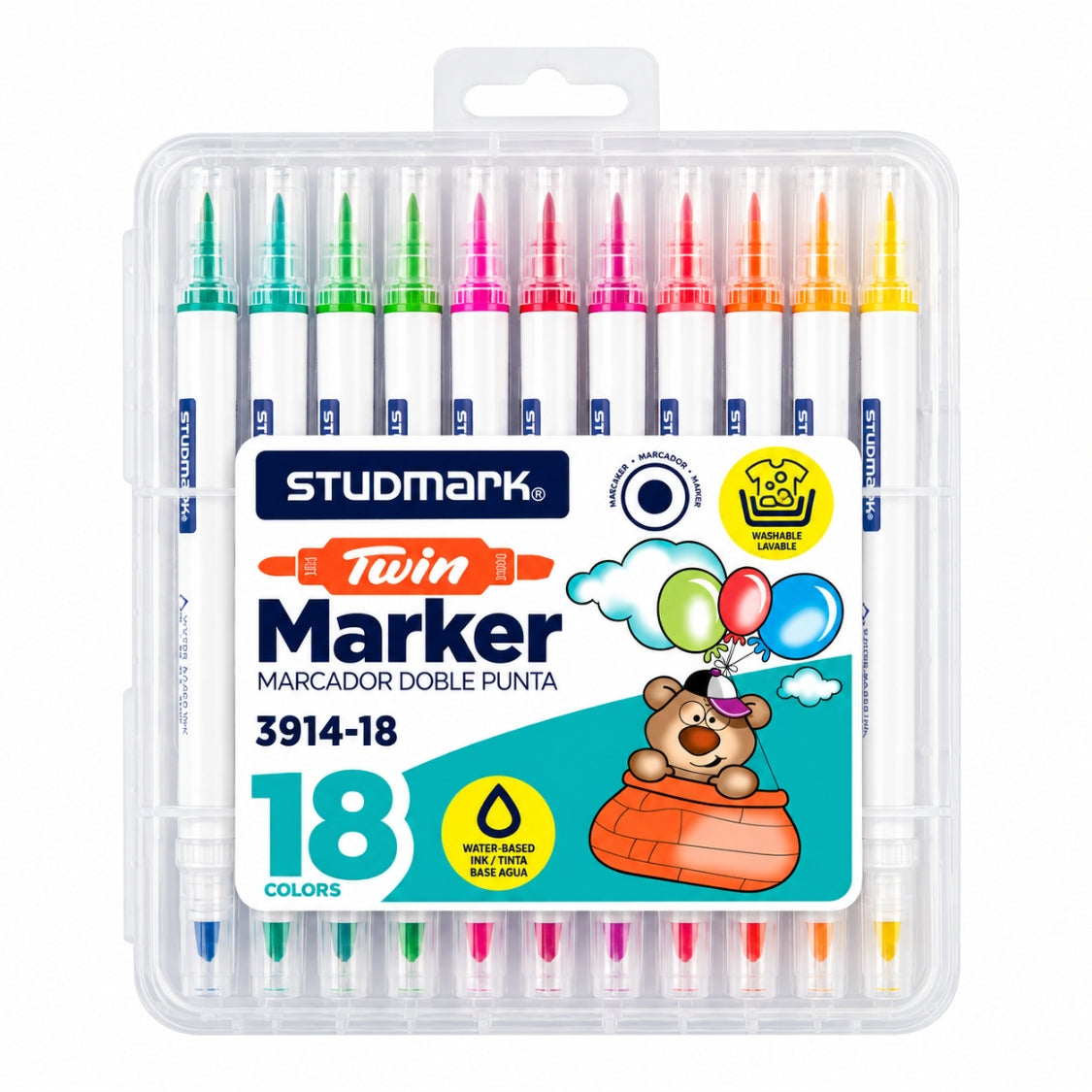 Studmark Marcadores Doble Punta 18 Colores