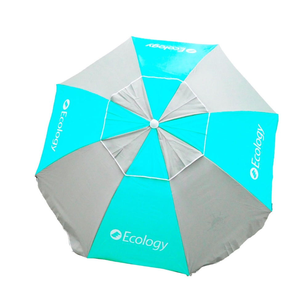 Ecology Sombrilla UV Fibra Max Turquesa Y Gris