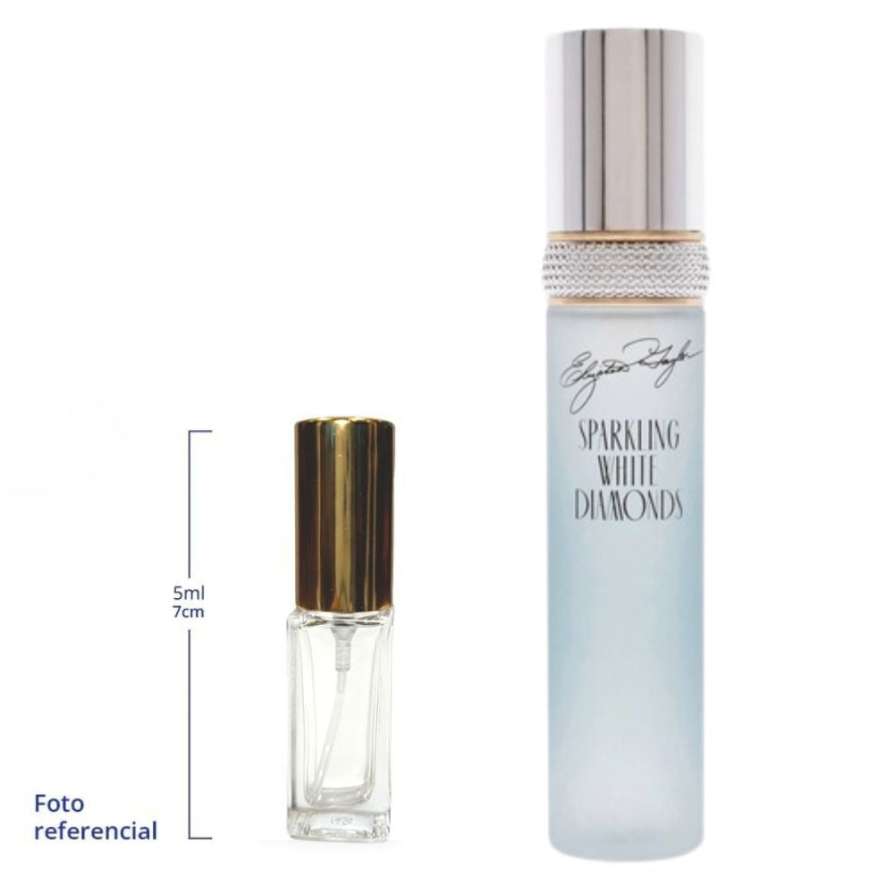 Elizabeth Taylor Sparkling White Diamonds Decant Travel Size 5ml y 10ml de 75 a 150 Sprays Aprox Eau de Toilette For Woman
