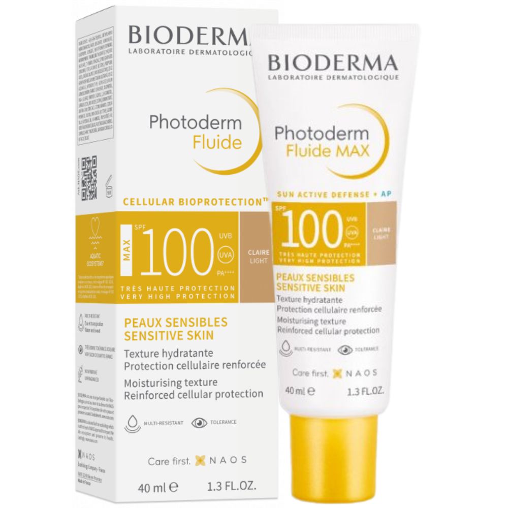 Bioderma Photoderm Fluide Max SPF100 Claire Light Piel Sensible Sensitive Skin 40ml