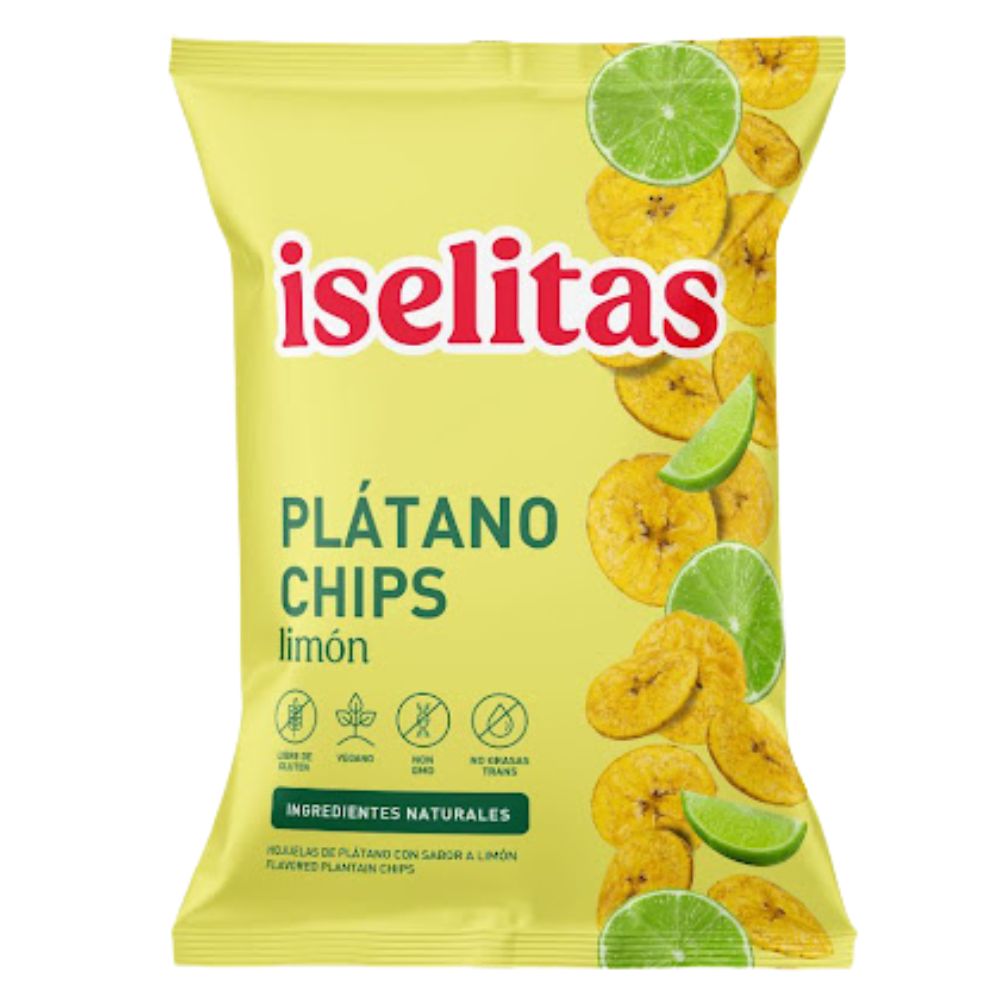 Platano Chips Iselitas Con Sabor a Limon 300 gr