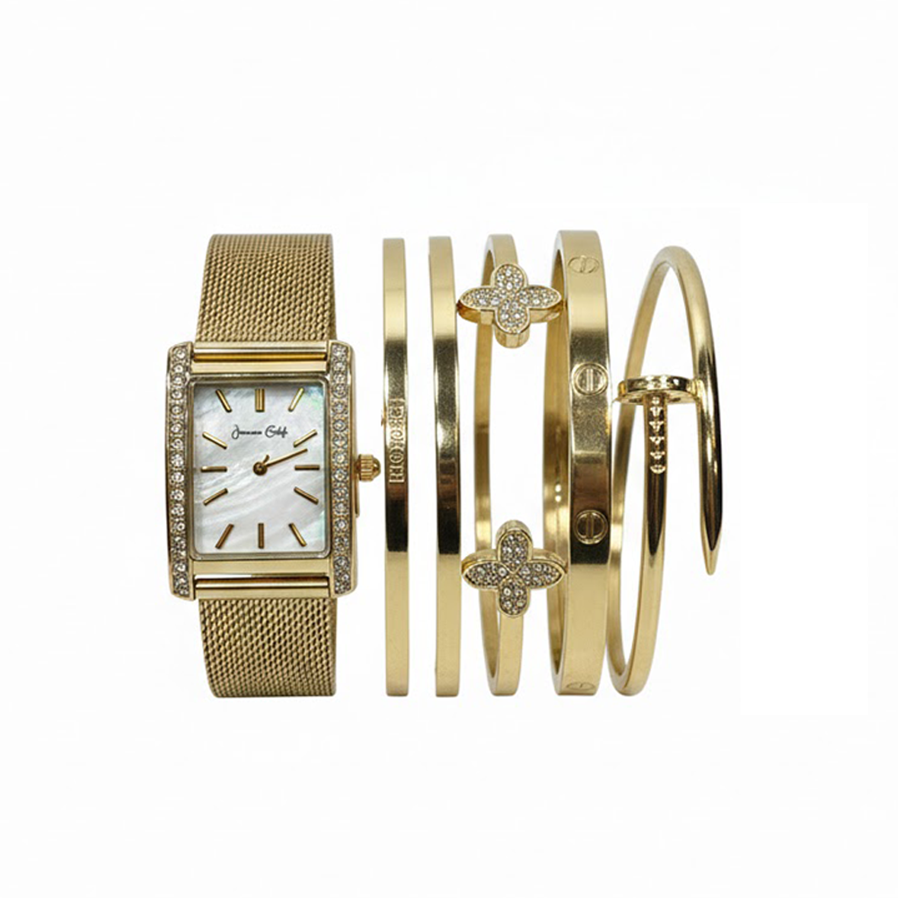 Jessica Carlyle Set De Reloj y Pulseras Gold