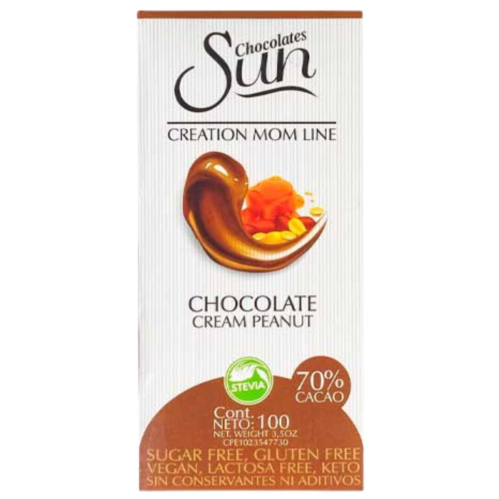 Chocolate Sun Creation Mom Line 70% Cacao Chocolate Cream Peanut 100gr