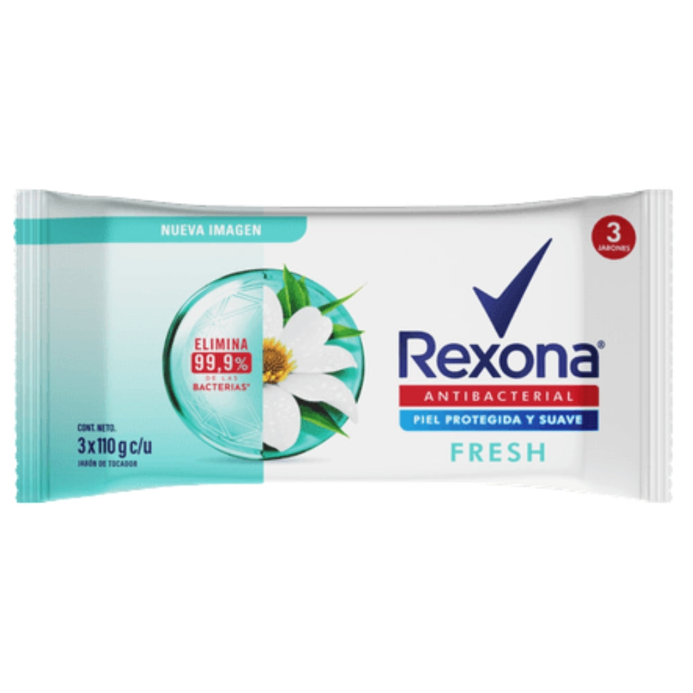 Rexona Jabon Antibacterial Fresh 110g x 3 Und