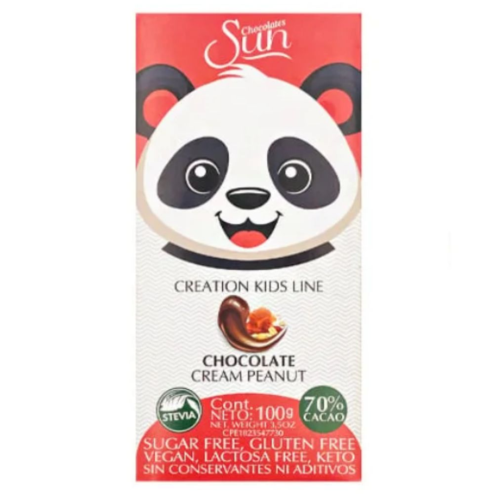 Chocolate Sun Creation Line Kids 70% Cacao Stevia Panda 100gr