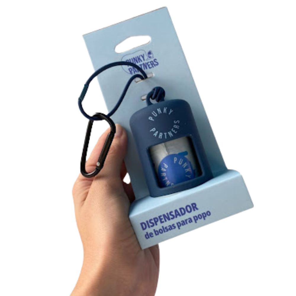 Dispensador de Bolsas Para Popo Punky Partners Azul Oscuro