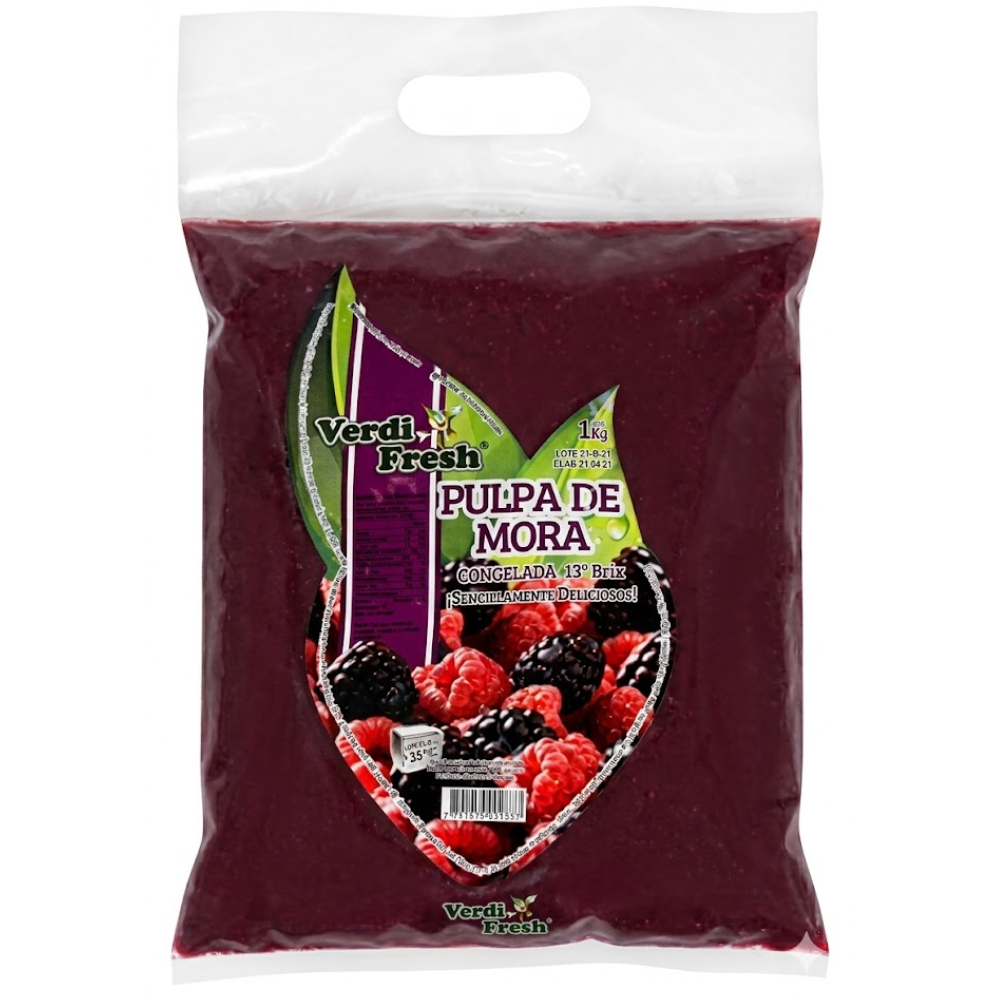 Verdi Fresh Mora en Pulpa Congelado 1 Kilo