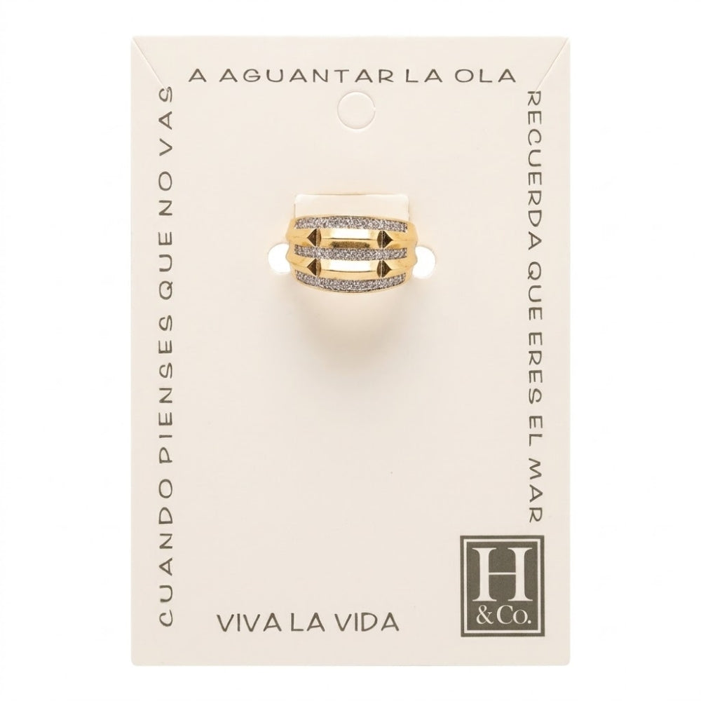 H&Co Anillo Ajustable Para Damas Titan