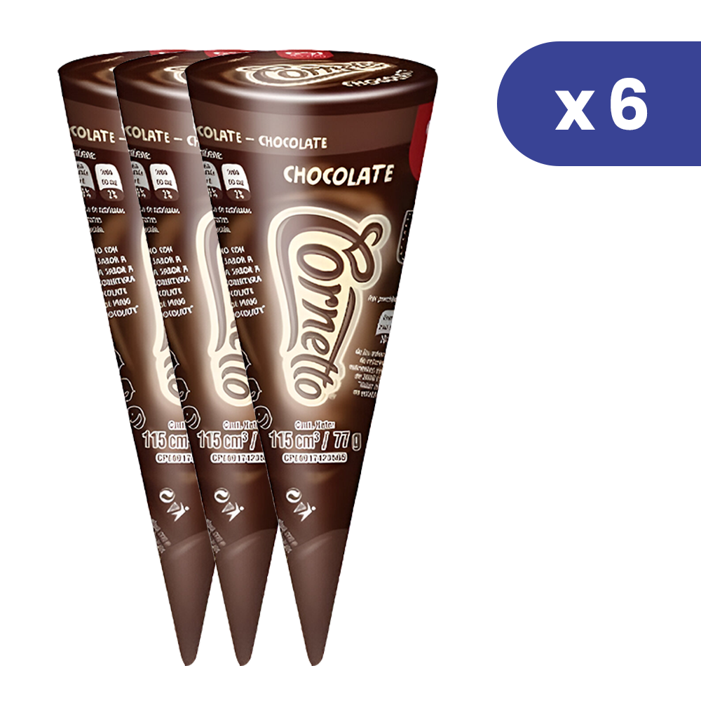 Helados Tio Rico Cornetto Chocolate Pack de 6 Unidades