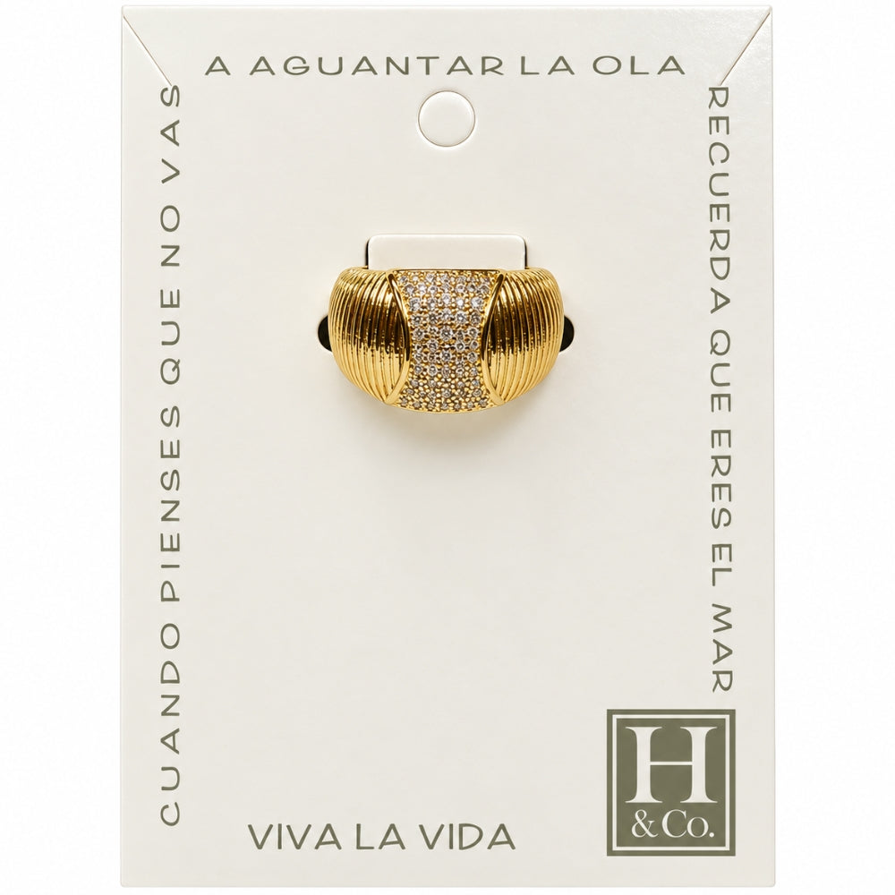 H&Co Anillo Ajustable Para Damas Kira