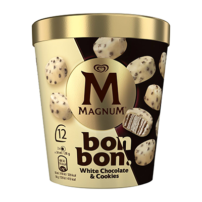 Helado Magnum Bon Bon White Chocolate & Cookies 204ml