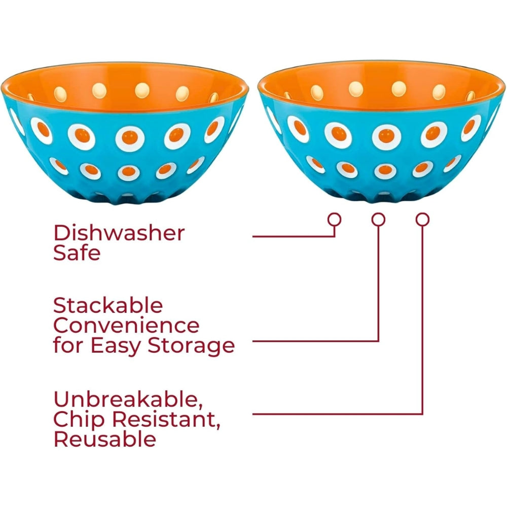 Guzzini Le Murrine Set De 2 Bowls Azul/ Blanco/Naranja
