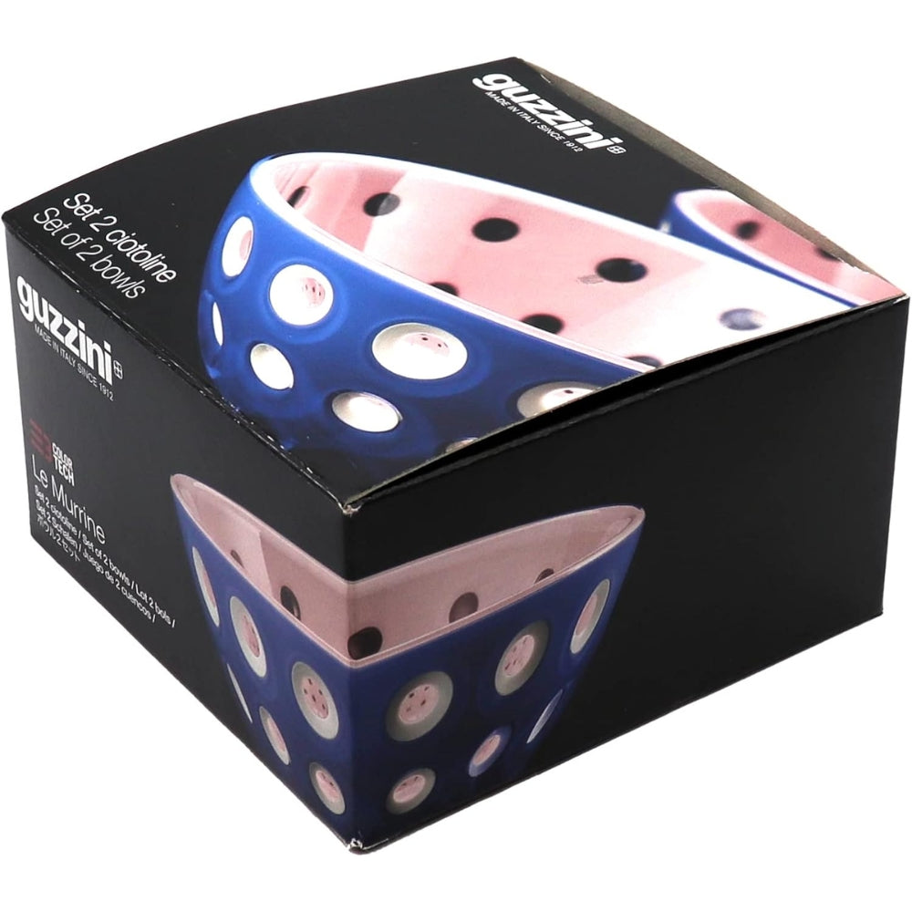 Guzzini Le Murrine Set De 2 Bowls Rosa/Blanco/Azul Mediterráneo