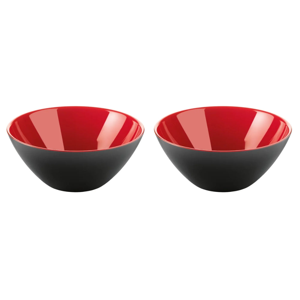 Guzzini My Fusion Set De 2 Bowls Negro/Rojo 12cm