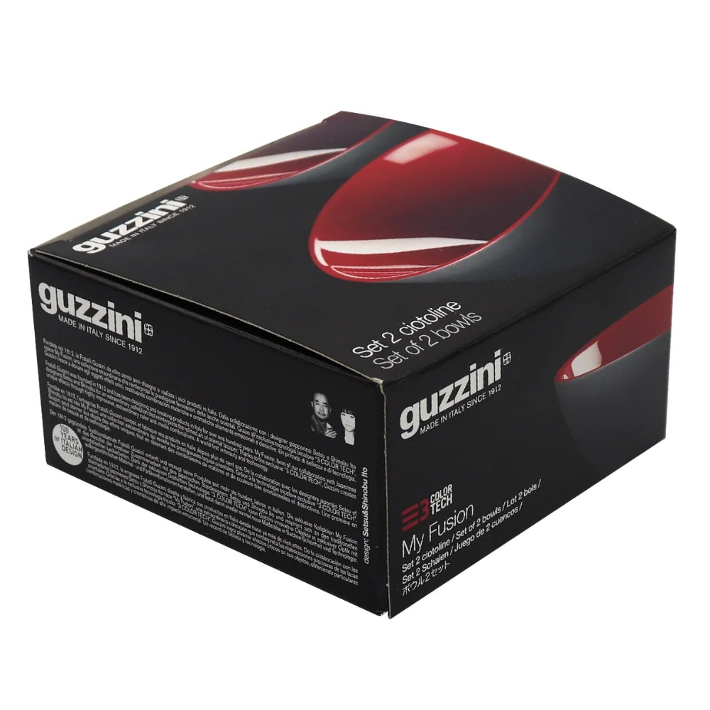 Guzzini My Fusion Set De 2 Bowls Negro/Rojo 12cm