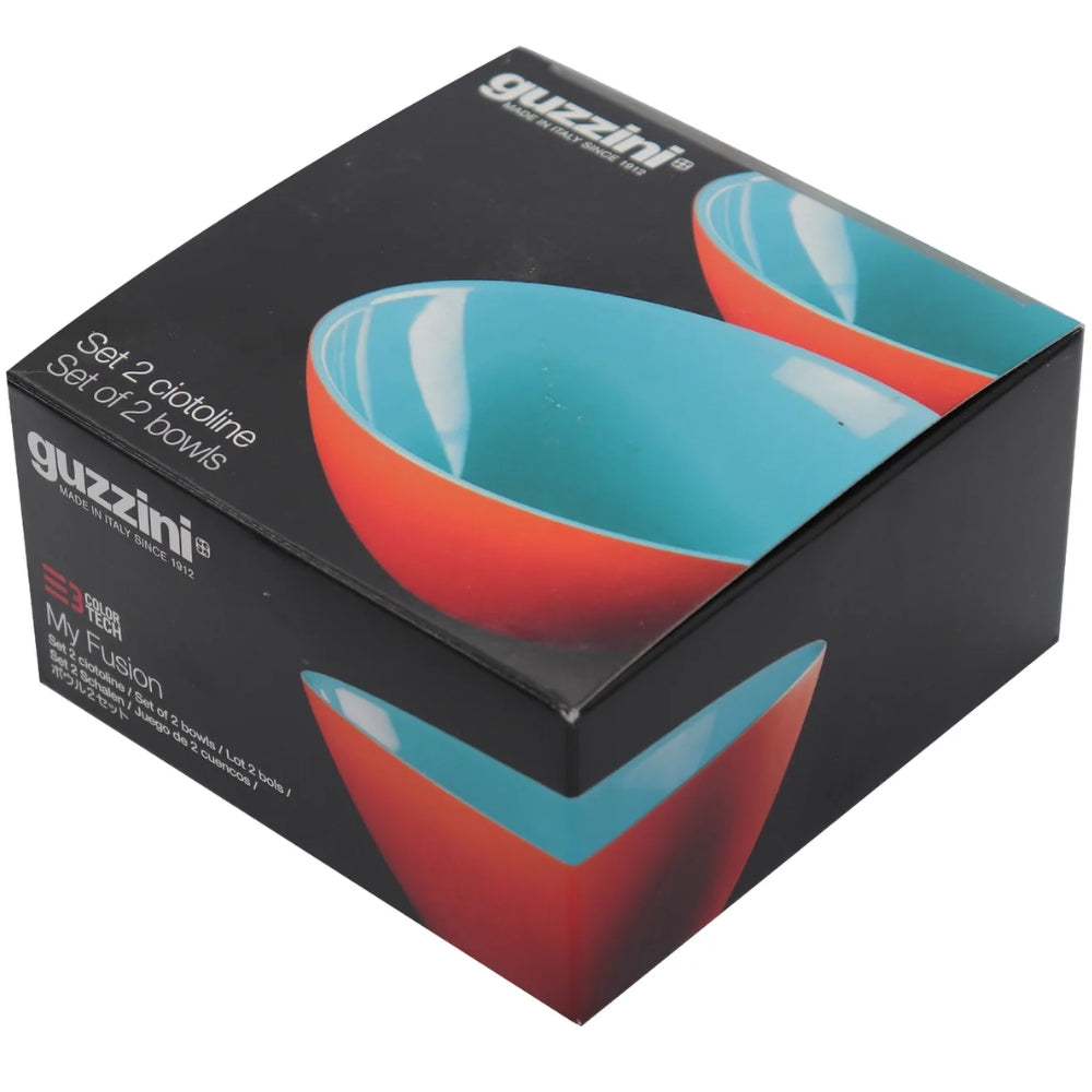 Guzzini My Fusion Set De 2 Bowls Coral/Sea 12cm