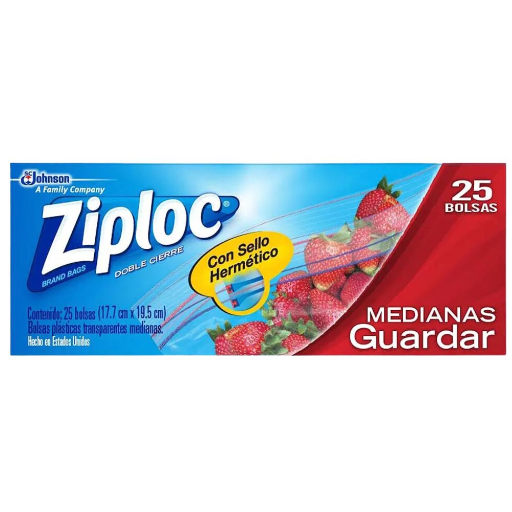 Ziploc Bolsas Para Guardar Medianas 25Und