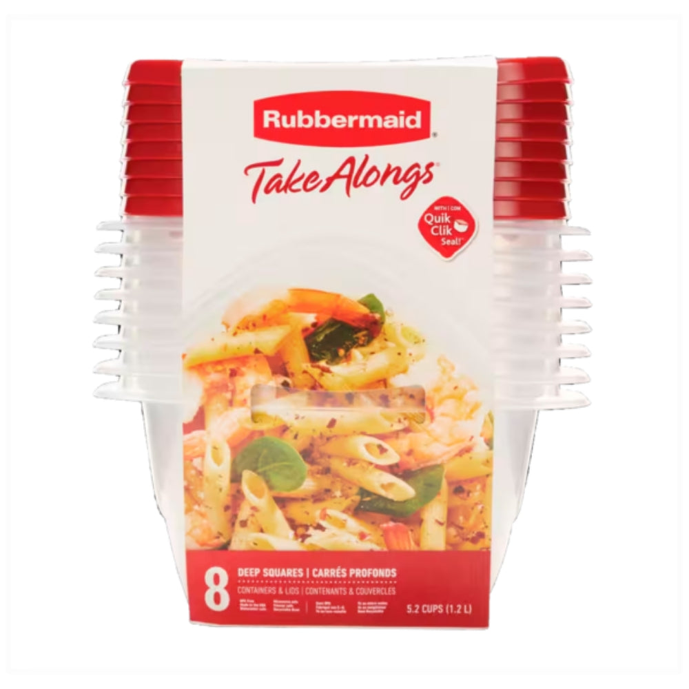Rubbermaid Take Alongs Set De Envases 16 Piezas Cuadradas 1.253 mL