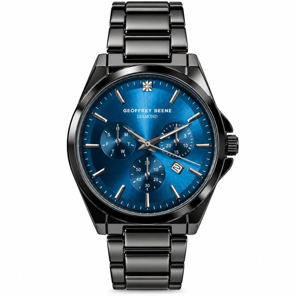 Geoffrey Beene Reloj Para Caballeros Deep Blue & Gunmetal