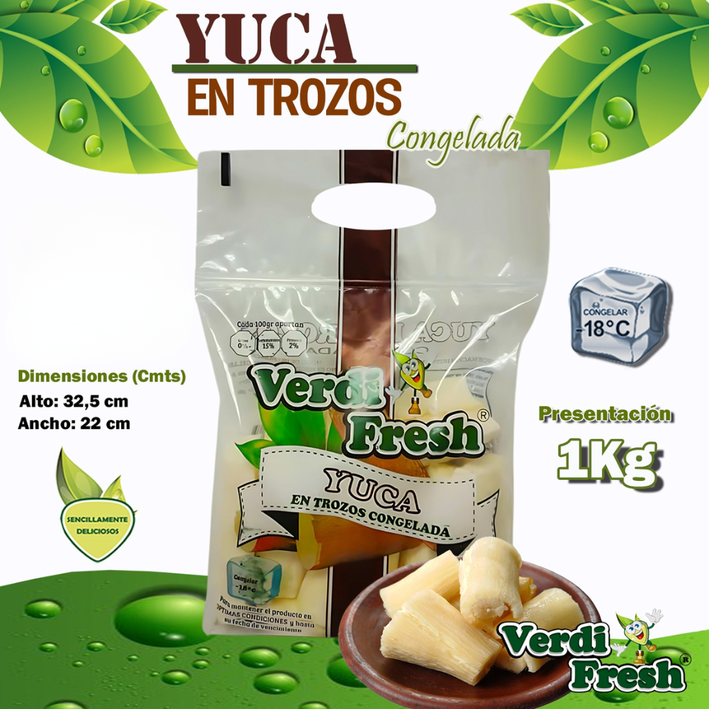 Verdi Fresh Yuca Congelada 1 Kilo