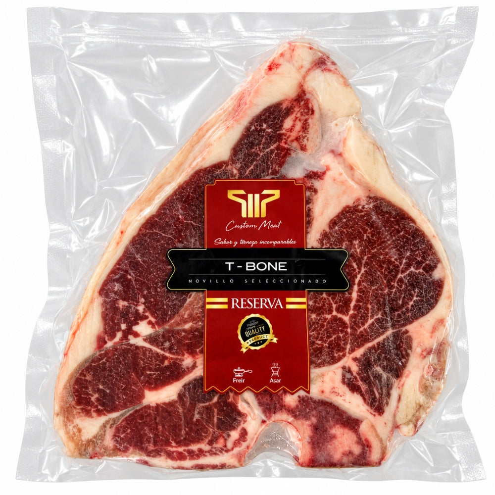 T-bone Custom Meat Novillo Seleccionado 1 Pieza Opciones Varias