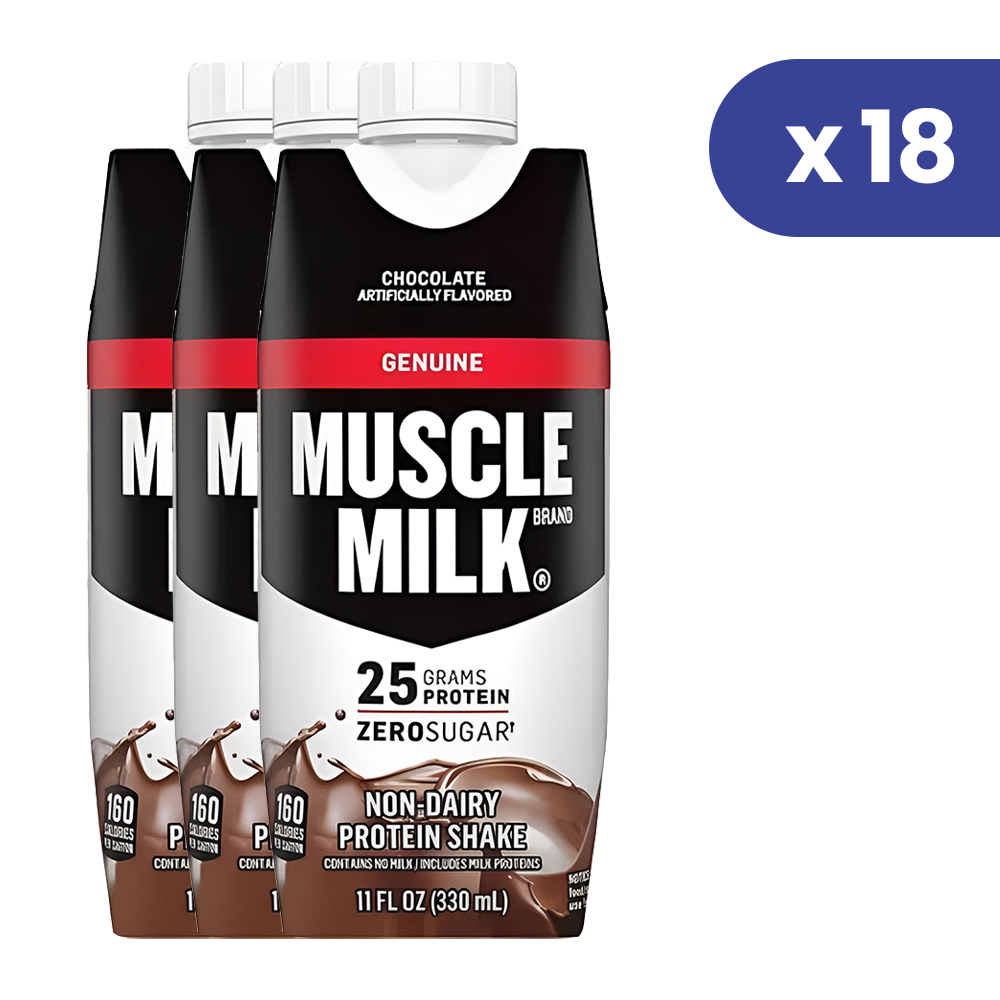Muscle Milk Zero Sugar Chocolate 18 Unidades 330ml