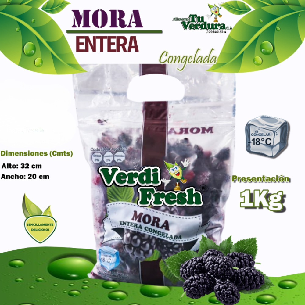 Verdi Fresh Mora Congelada 1 Kilo