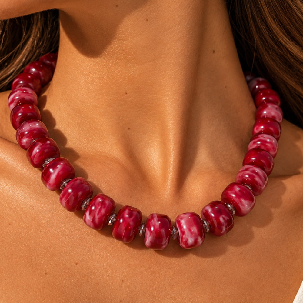 H&Co Collar Ajustable Para Damas Aura Cherry