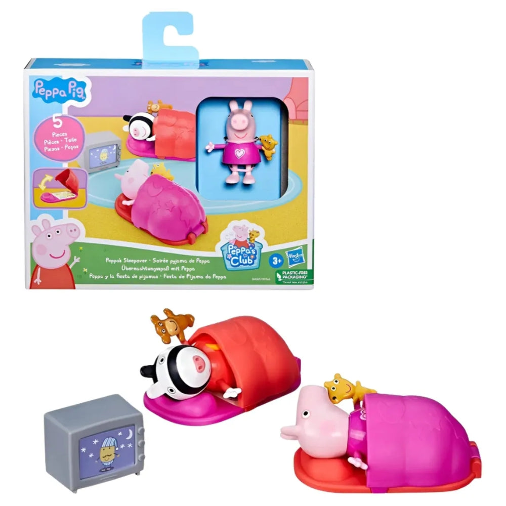 Hasbro Peppa's Sleepover Peppa Y La Fiesta De Pijama 5Pzs 3+